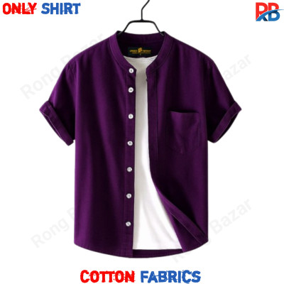 Band Collar Half Sleeve