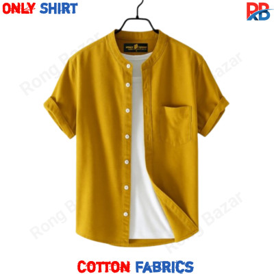 Band Collar Half Sleeve