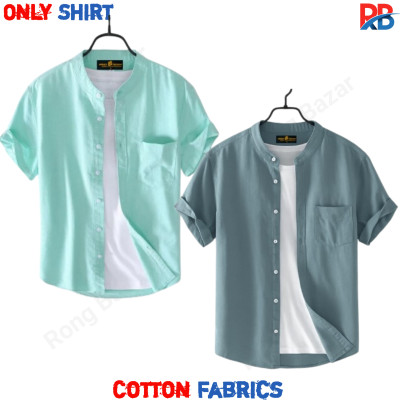 Band Collar Half Sleeve