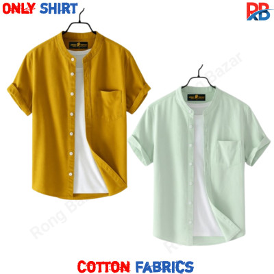Band Collar Half Sleeve