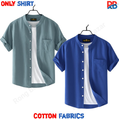 Band Collar Half Sleeve