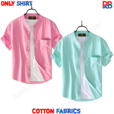 Band Collar Half Sleeve