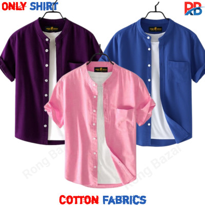 Band Collar Half Sleeve