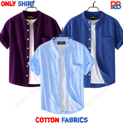 Band Collar Half Sleeve