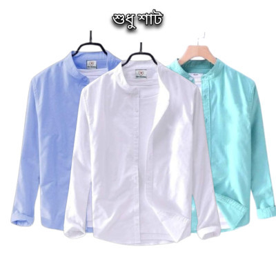 Band Collar Full Sleeve Shirt