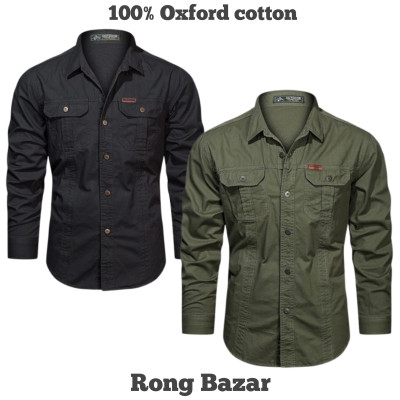 Full sleeves double pocket panel Shirt