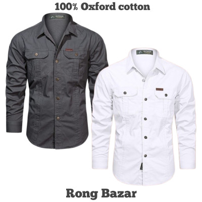 Full sleeves double pocket panel Shirt