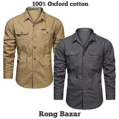 Full sleeves double pocket panel Shirt