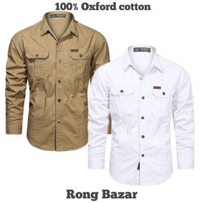 Full sleeves double pocket panel Shirt