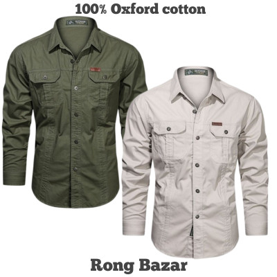 Full sleeves double pocket panel Shirt