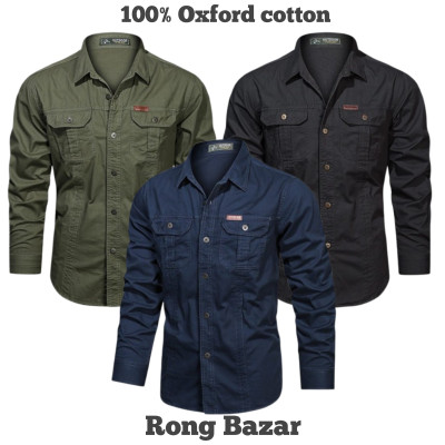 Full sleeves double pocket panel Shirt