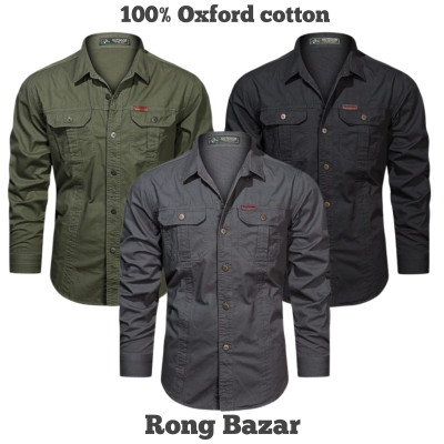 Full sleeves double pocket panel Shirt