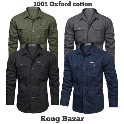 Full sleeves double pocket panel Shirt