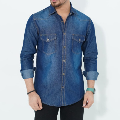 Denim Wash Full Sleeve Shirt