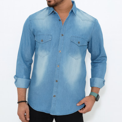 Denim Wash Full Sleeve Shirt
