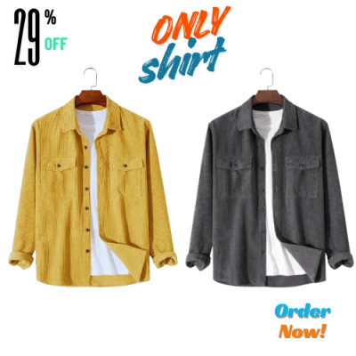 2 Pis Corduroy Fabric Shirt