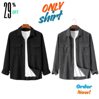 2 Pis Corduroy Fabric Shirt