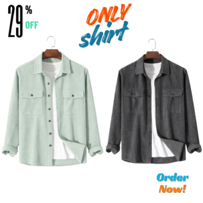 2 Pis Corduroy Fabric Shirt