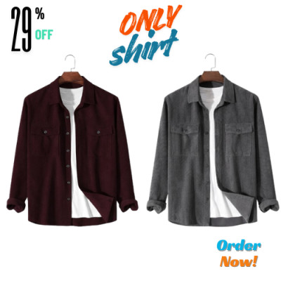 2 Pis Corduroy Fabric Shirt