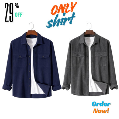 2 Pis Corduroy Fabric Shirt