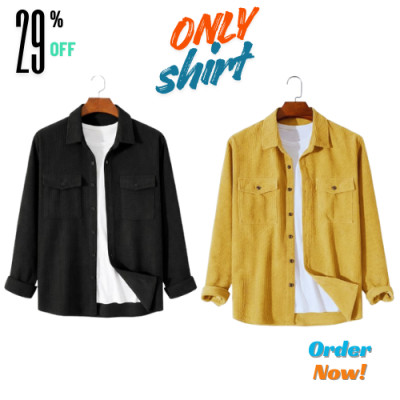 2 Pis Corduroy Fabric Shirt