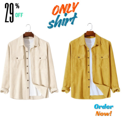 2 Pis Corduroy Fabric Shirt