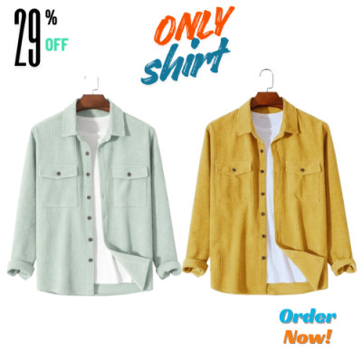 2 Pis Corduroy Fabric Shirt