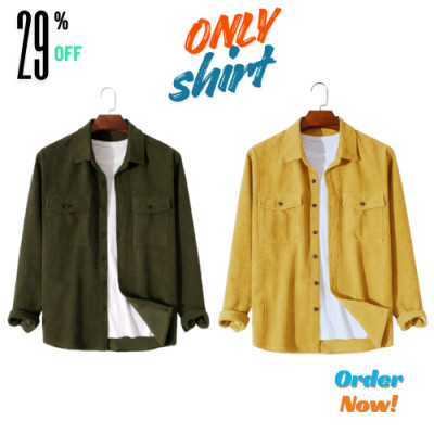 2 Pis Corduroy Fabric Shirt