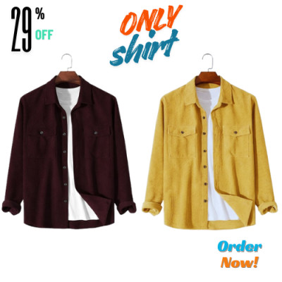 2 Pis Corduroy Fabric Shirt