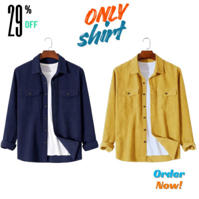 2 Pis Corduroy Fabric Shirt