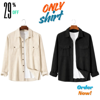 2 Pis Corduroy Fabric Shirt