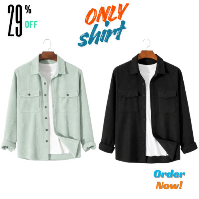 2 Pis Corduroy Fabric Shirt