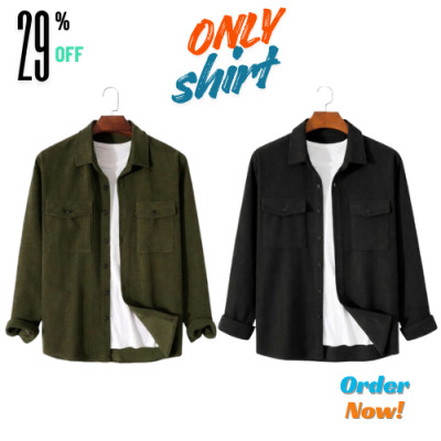 2 Pis Corduroy Fabric Shirt