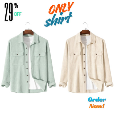 2 Pis Corduroy Fabric Shirt