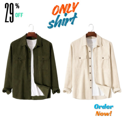 2 Pis Corduroy Fabric Shirt