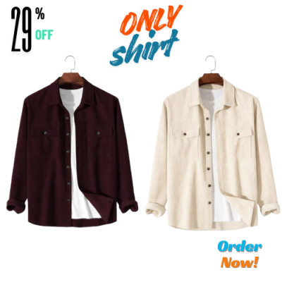 2 Pis Corduroy Fabric Shirt