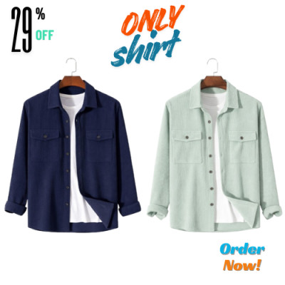2 Pis Corduroy Fabric Shirt