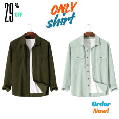 2 Pis Corduroy Fabric Shirt
