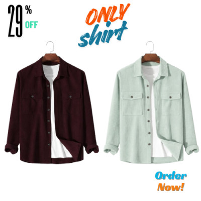 2 Pis Corduroy Fabric Shirt