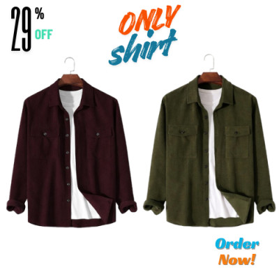 2 Pis Corduroy Fabric Shirt