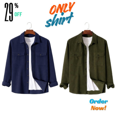 2 Pis Corduroy Fabric Shirt