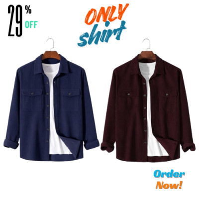 2 Pis Corduroy Fabric Shirt
