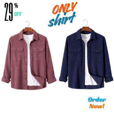 2 Pis Corduroy Fabric Shirt