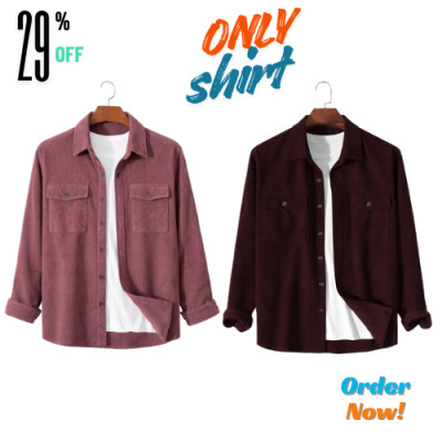 2 Pis Corduroy Fabric Shirt