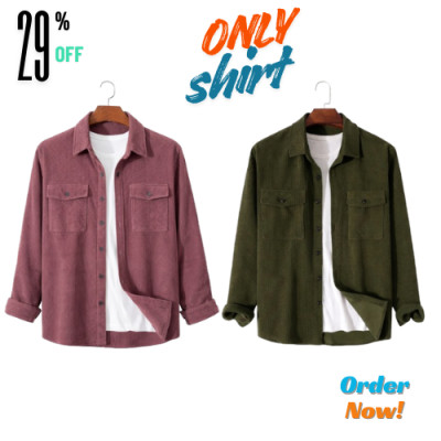 2 Pis Corduroy Fabric Shirt