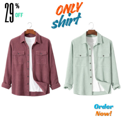 2 Pis Corduroy Fabric Shirt