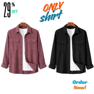 2 Pis Corduroy Fabric Shirt