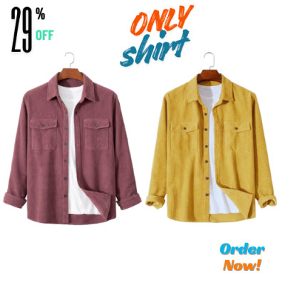2 Pis Corduroy Fabric Shirt