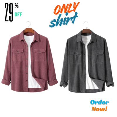 2 Pis Corduroy Fabric Shirt